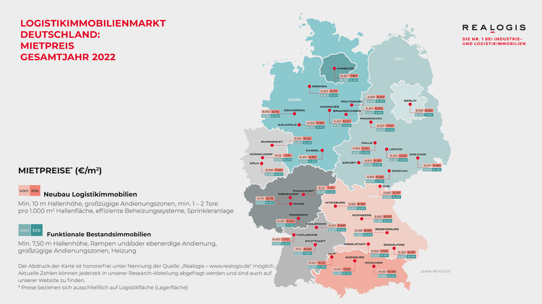 München ist teuerster Logistikstandort für Bestandsobjekte