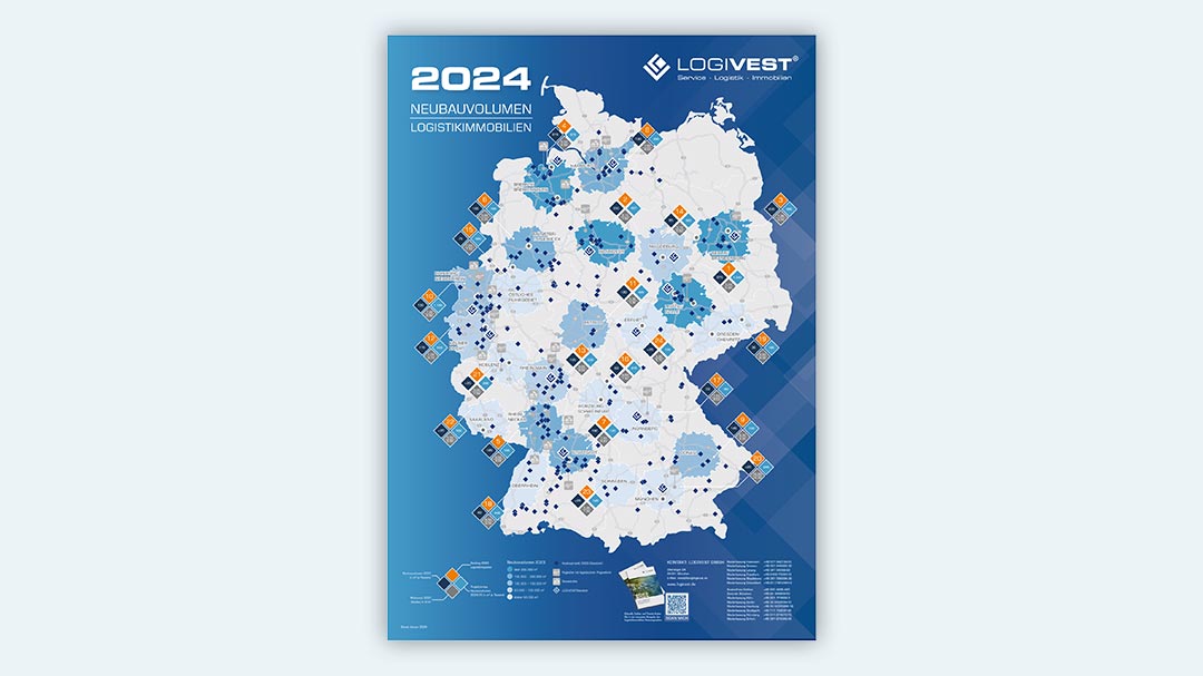 Logivest veröffentlicht Neubauvolumenkarte 2024