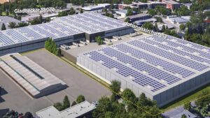Hillwood wird den modernen Logistikkomplex in Altessen (hier als Visualisierung) im ersten Quartal 2025 fertigstellen.
