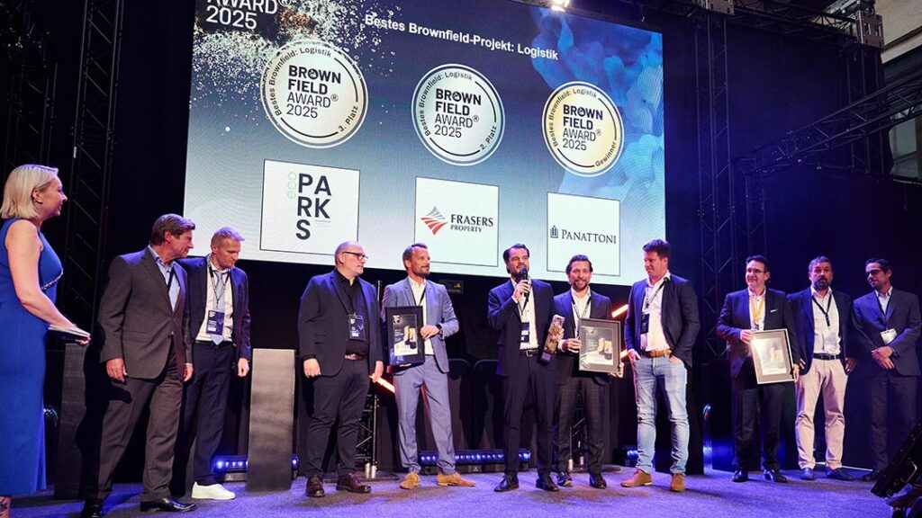 Feierliche Übergabe des Brownfield24 Awards 2025 in der Kategorie „Bestes Brownfield Projekt (Logistik)“ am 22. Mai im CTPark Wuppertal.