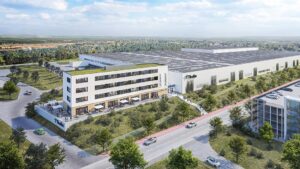 Das Objekt wird nach dem Energieeffizienzhaus-40-Standard realisiert. Dafür erhält es unter anderem eine PV-Anlage auf dem begrünten Dach und wird mit Wärmepumpen beheizt. Zudem wird ein umfassendes Biodiversitätskonzept umgesetzt.