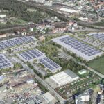 Vollelektrisch, solarbetrieben und ressourcenschonend: Prologis strebt mit dem Logistik- und Gewerbepark DC4ward eine DGNB-Platin-Zertifizierung an.