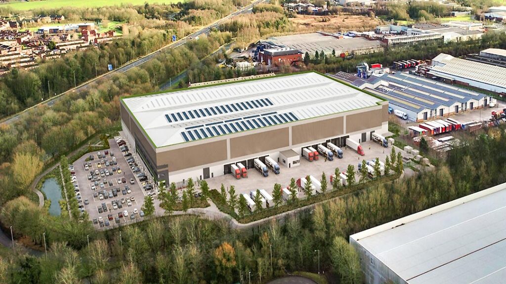 Der geplante Neubau im britischen Skelmersdale nordöstlich von Liverpool soll über rund 22.000 Quadratmeter Hallenfläche sowie circa 1.000 Quadratmeter Bürofläche verfügen.