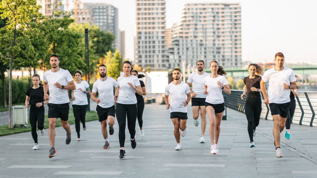 Jogger in der Großstadt