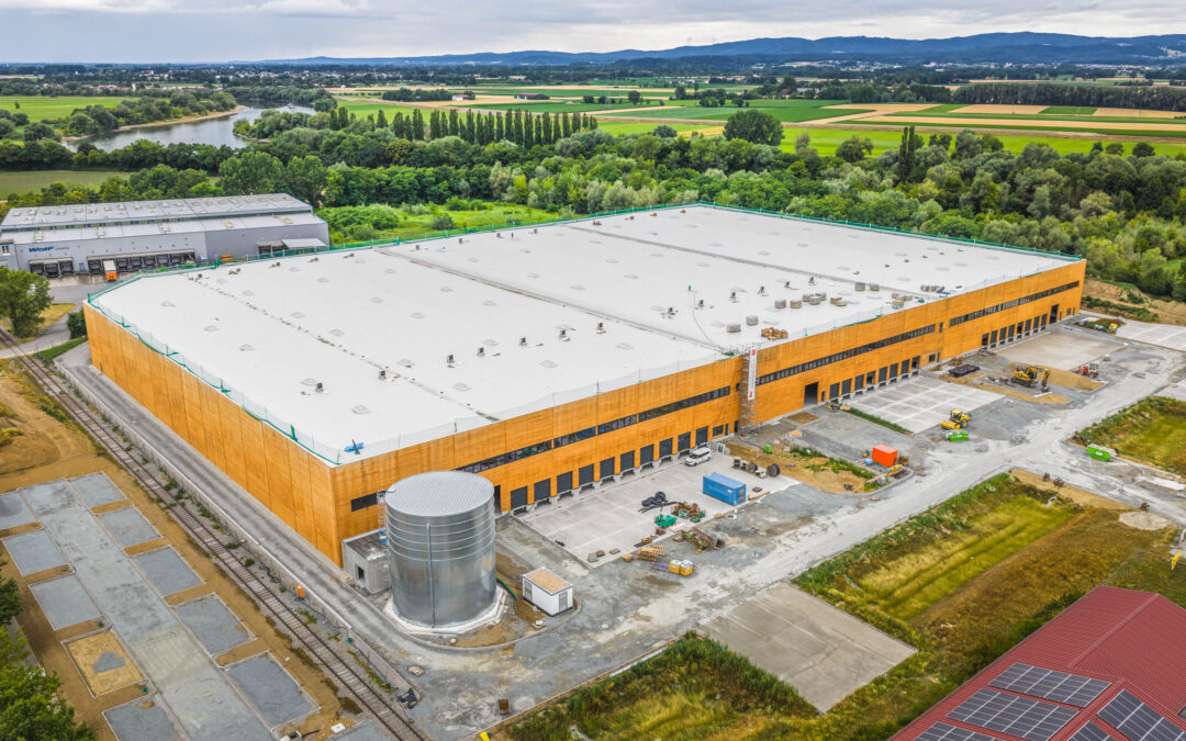 Europas größtes Logistikzentrum aus Holz feiert Richtfest