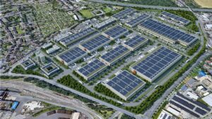 Mit dem CTPark Mülheim realisiert CTP derzeit rund 160.000 Quadratmeter Hightech-Nutzfläche auf dem Grundstück eines ehemaligen Industrieareals, wovon Siemens Energy ca. 20.000 Quadratmeter nutzen wird.