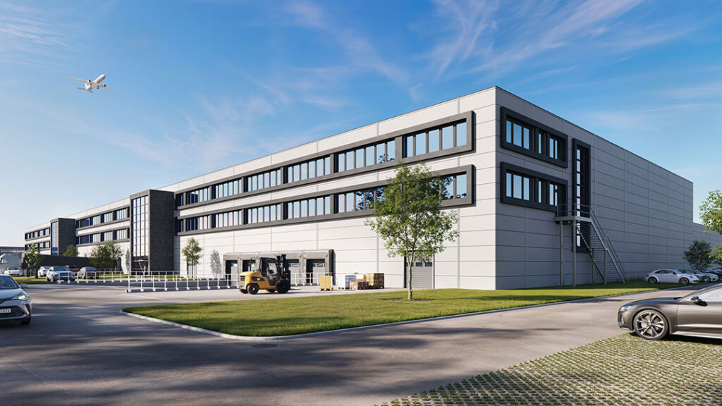Der Neubau namens „LogiSpace“ wird auf einem 48.200 Quadratmeter großen Grundstück im Gewerbegebiet Taubengrund realisiert.