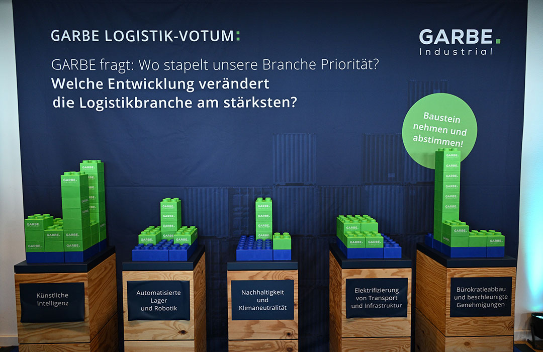 Visualisierung der Halle A-C Log Plaza Frankfurt (Oder): Halle A links vorn mit 41.000 Quadratmetern Hallenfläche (voll vermietet), Halle B hinten mit 90.000 Quadratmetern (Baubeginn 1.Quartal 2024) und Halle C rechts vorn mit 20.000 Quadratmetern Hallenfläche.