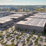 Panattoni strebt für das City Dock Neuss nach eigener Aussage eine DGNB-Gold-Zertifizierung an.