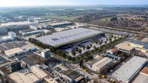 Der Neubau nahe den Autobahnen A92 und A9 soll Repa künftig als Fulfillment-Standort dienen und Logistik- sowie Büroflächen in einem Gebäude zusammenführen.