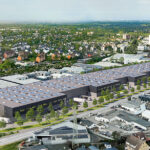 Die Visualisierungen zeigen das Logistikprojekt Elbdox. Der Projektname setzt sich aus der Nähe zur Elbe und dem Logistikprodukt Dox von Thirteen Seven zusammen.